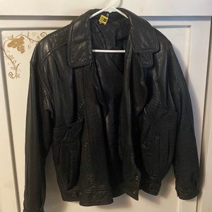 Genuine leather jacket size:M
